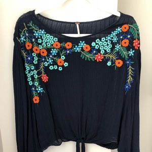 Free People Embroidered Shirt